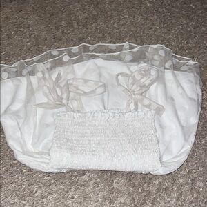 White Sheer Polka Dot dress